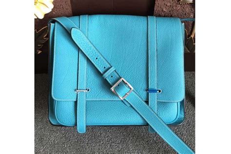 hermes messenger bag blue